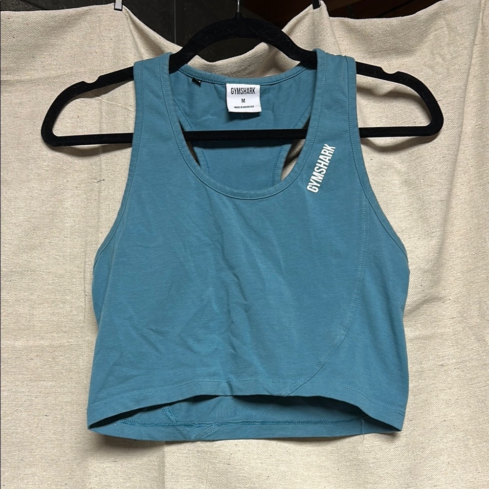 Gymshark Blue Crop Tank Top